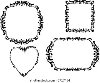 border and frame vector graphic sets