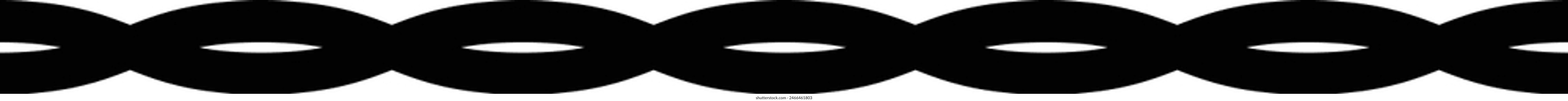 Divisor de línea ondulada de marco de borde, elemento de forma geométrica, ilustración de contorno de trazo de patrón sin fisuras en zigzag Horizontal