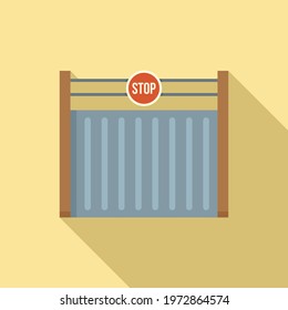 Border gate icon. Flat illustration of Border gate vector icon for web design