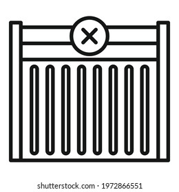 Border gate icon. Outline Border gate vector icon for web design isolated on white background