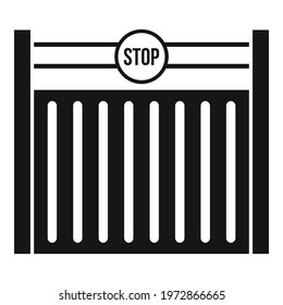 Border gate icon. Simple illustration of Border gate vector icon for web design isolated on white background
