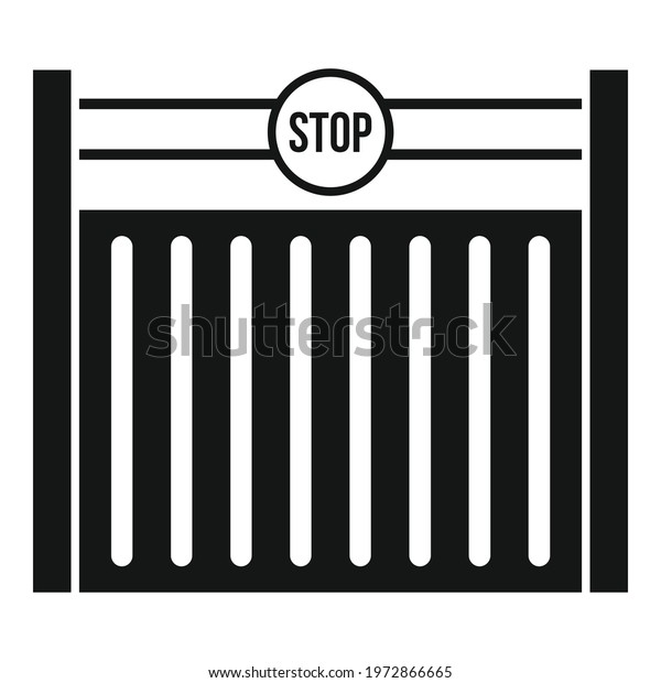 Border gate icon.\
Simple illustration of Border gate vector icon for web design\
isolated on white\
background