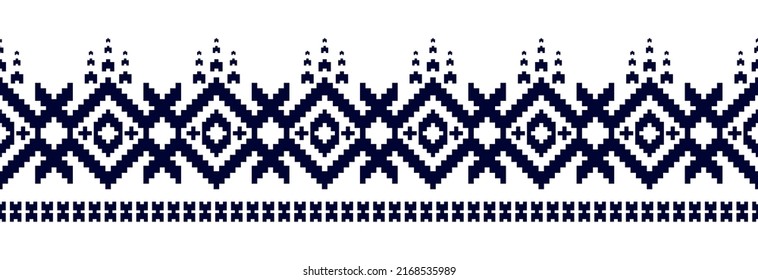 Arte de patrones étnicos geométricos de frontera. Estilo mexicano de tela. Diseño para fondo, ilustración, tela, ropa, textil, estampado, batik, bordado.