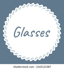 Border with Glasses for banner, poster, and greeting card