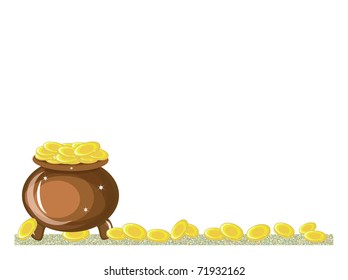 Border with gold pot