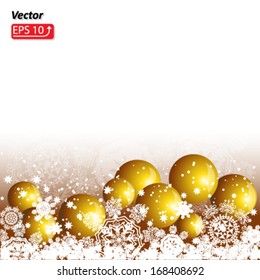 border golden balls isolated on white background vector