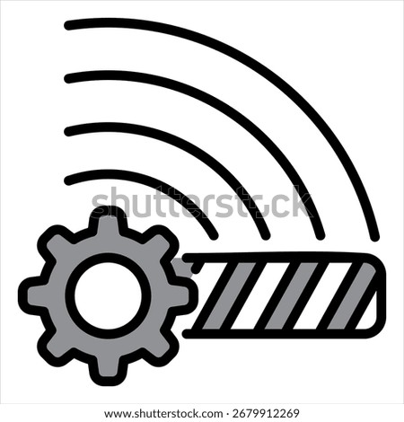Border Grey Single Icon Illustration