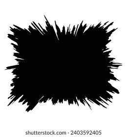 Border grunge brush stroke hand drawn  illustration vector 