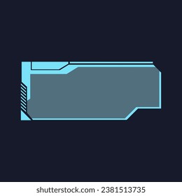 border hud frame cartoon. digital future, element graphic, screen virtual border hud frame sign. isolated symbol vector illustration