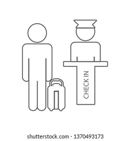 Border icon. Element of Airport for mobile concept and web apps icon. Outline, thin line icon for website design and development, app development