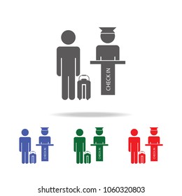 Border Icon. Elements of airport multi colored icons. Premium quality graphic design icon. Simple icon for websites, web design, mobile app, info graphics on white background