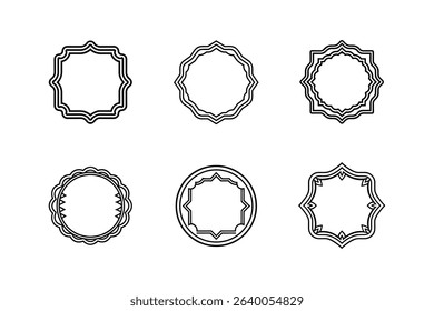 border icon line art vector illustration