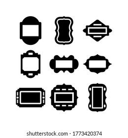icono de borde o logotipo símbolo de signo aislado ilustración vectorial - Colección de iconos vectoriales de estilo negro de alta calidad
