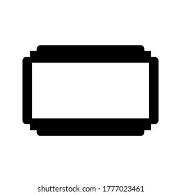 icono de borde o logotipo símbolo de signo aislado ilustración vectorial - iconos vectoriales de estilo negro de alta calidad
