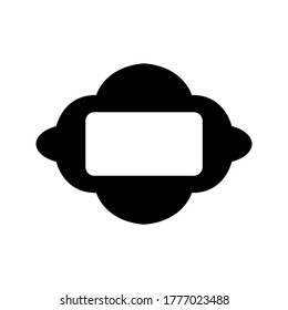 icono de borde o logotipo símbolo de signo aislado ilustración vectorial - iconos vectoriales de estilo negro de alta calidad
