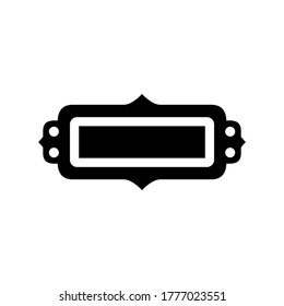 icono de borde o logotipo símbolo de signo aislado ilustración vectorial - iconos vectoriales de estilo negro de alta calidad
