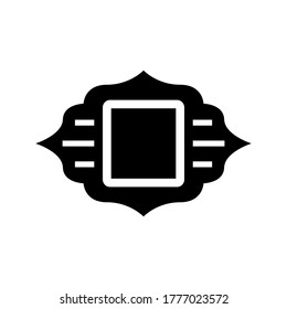 icono de borde o logotipo símbolo de signo aislado ilustración vectorial - iconos vectoriales de estilo negro de alta calidad
