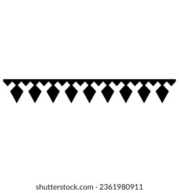 Grenzsymbol, Vektorgrafik. Framing-Illustrationszeichen. Mustersymbol oder -logo.