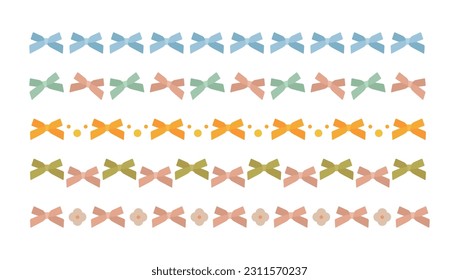 Es un conjunto de ilustraciones fronterizas del concepto de cinta. Es una combinación bonita y colorida.