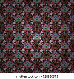 Border Indian floral Paisley patten. Vector Henna style. Can be used for greeting business card background, coloring book, backdrop, textile. Seamless ornament print. Ethnic Mandala towel.