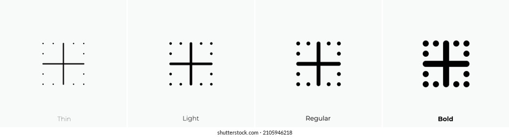 border inner icon. Thin, Light Regular And Bold style design isolated on white background