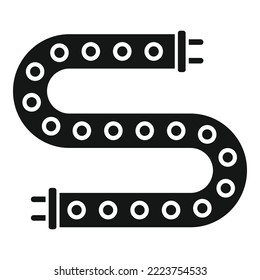 Border led strip icon simple vector. Diode light. Module chip