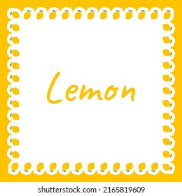 Border with Lemon for banner, poster, and greeting card