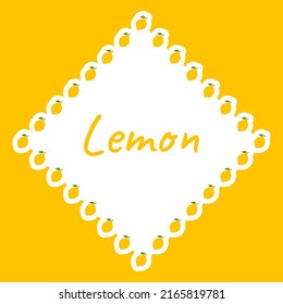 Border with Lemon for banner, poster, and greeting card