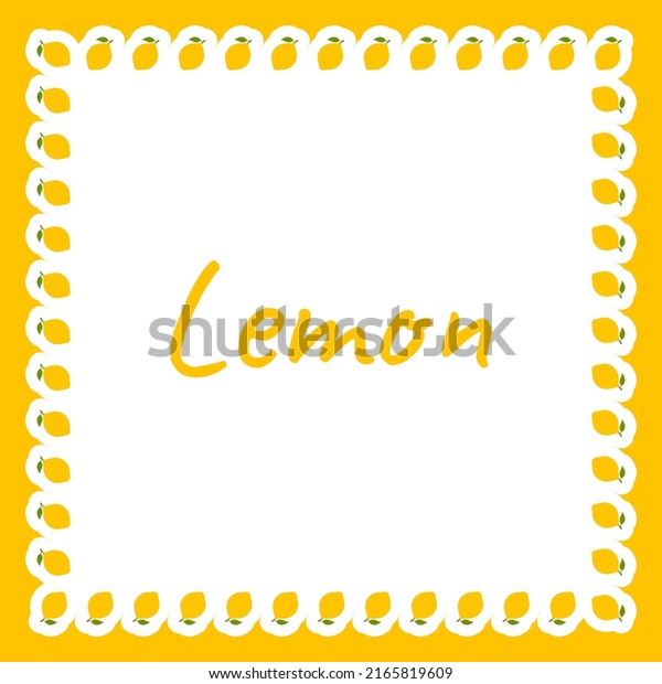 Border\
with Lemon for banner, poster, and greeting\
card