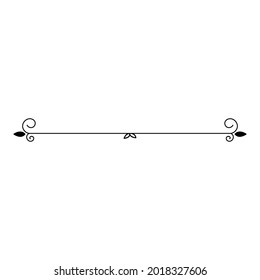 Border line. Decoration design. Ornament line. For Wedding brochure.