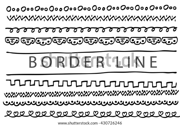 Border Line - Dot, Triangle and Others, isolated\
on white,\
