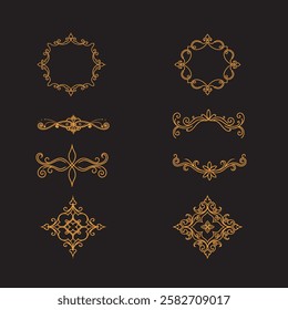 Border line ornamental vector elements