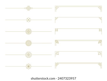 Border line of traditional Korean patterns.