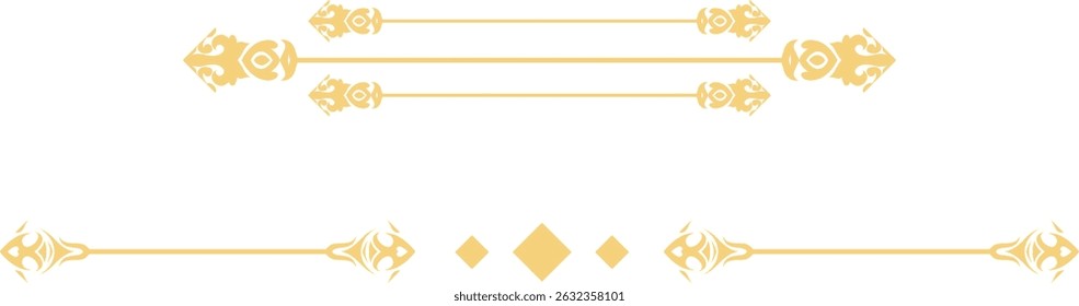 Border Lines vector design, Separator lines with beautiful details	