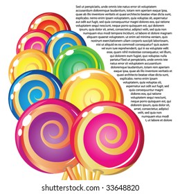 Border of lollipops.