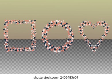border or love frame in vector