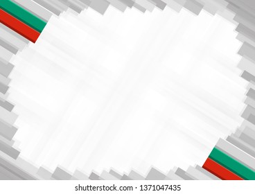 Border made with Bulgaria national colors. template elements for your certificate and diploma. Horizontal orientation. Vector