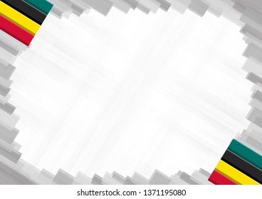 Border made with Mozambique national colors. template elements for your certificate and diploma. Horizontal orientation. Vector