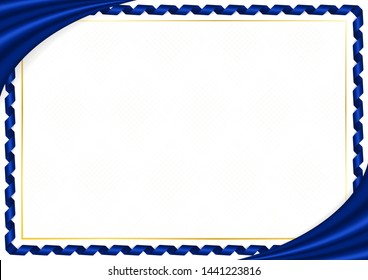 Border made with New Zealand national colors. Template elements for your certificate and diploma. Horizontal orientation. Vector