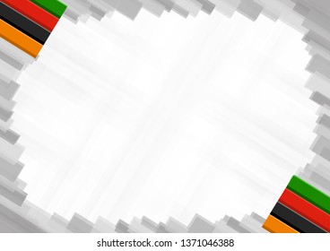 Border made with Zambia national colors. template elements for your certificate and diploma. Horizontal orientation. Vector