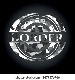 Border on grey camo texture