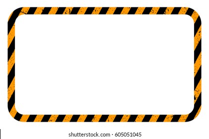border orange and black color. Caution sign.