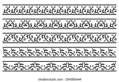 Border ornament. Decorative vintage elements for design. Vector image.