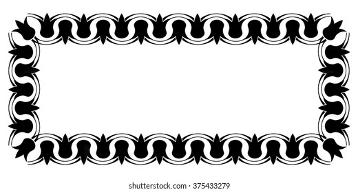 Border ornament. Decorative vintage elements for design. Vector image.
