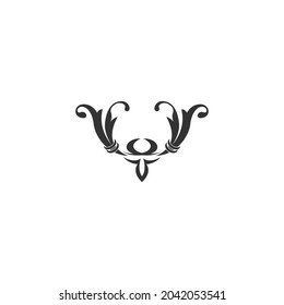 Vector de plantilla de diseño de icono de borde, de símbolo de ornamento