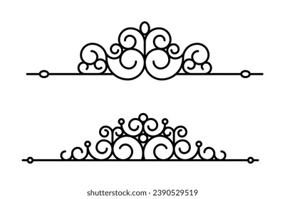 border ornaments set collection in black colour