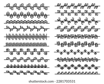 Border Pages Rules Ethnic Hand Drawn