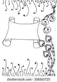 the border pattern of swirls for text