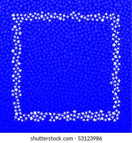 Border pattern of white stars arranged in a square