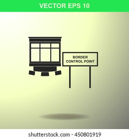 Border point icon. Illustration for business.